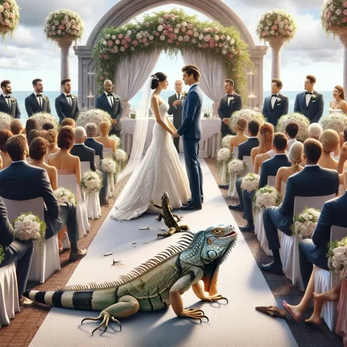 Iguana at Wedding